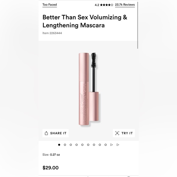 Too Faced Better Than Sex Mascara Trio (NEW) (WILL SELL TOGETHER OR SEPARATE) - Picture 12 of 14